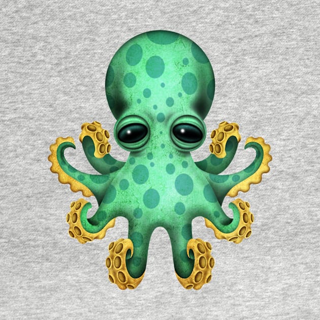 Cute Green Baby Octopus by jeffbartels